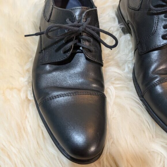 LLOYD Black Leather Derby Shoes Women Size 7 - Picture 4 of 10